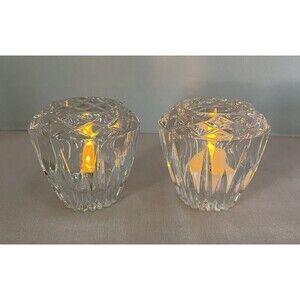 Princess House Highlights Lead Crystal Votive candle holder set